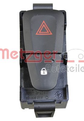 Hazard Warning Light Switch METZGER 0916593