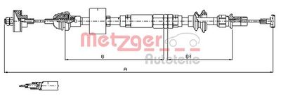 Cable Pull, clutch control METZGER 10.3159