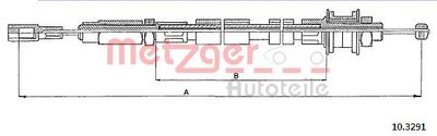 Cable Pull, clutch control METZGER 10.3291