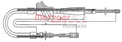 Cable Pull, parking brake METZGER 10.409