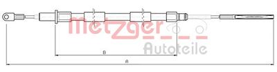 Cable Pull, parking brake METZGER 10.4155