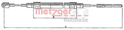 Cable Pull, parking brake METZGER 10.415