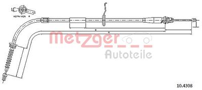 Cable Pull, parking brake METZGER 10.4308