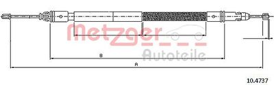 Cable Pull, parking brake METZGER 10.4737