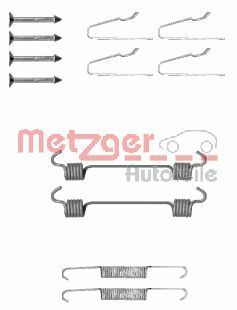 Accessory Kit, parking brake shoes METZGER 105-0808