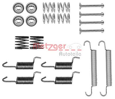 Accessory Kit, parking brake shoes METZGER 105-0899