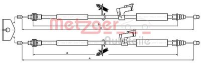 Cable Pull, parking brake METZGER 10.5368