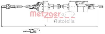 Cable Pull, clutch control METZGER 11.2553