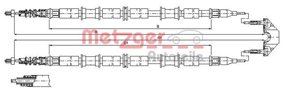 METZGER 11.5863 Cable Pull, parking brake