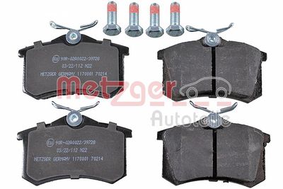 Brake Pad Set, disc brake METZGER 1170001