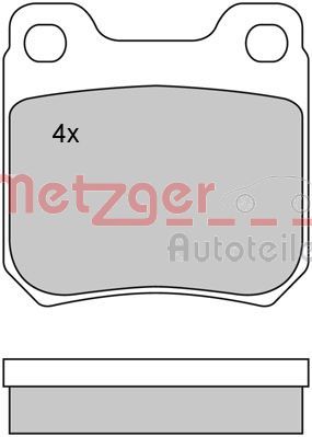 Brake Pad Set, disc brake METZGER 1170034