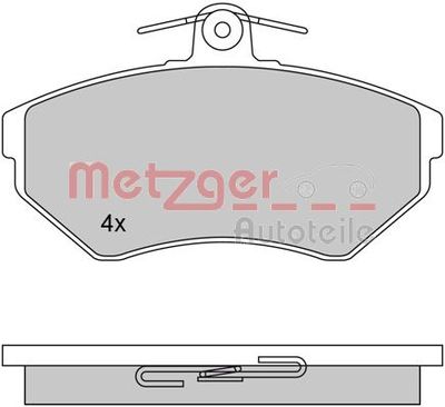 Brake Pad Set, disc brake METZGER 1170061