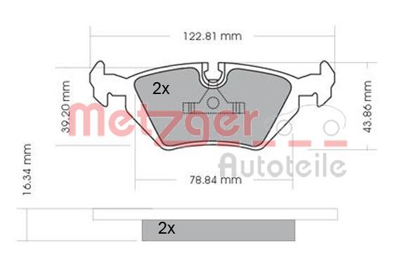 METZGER 1170075 Brake Pad Set, disc brake