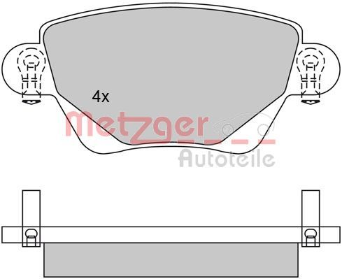 METZGER 1170096 Brake Pad Set, disc brake