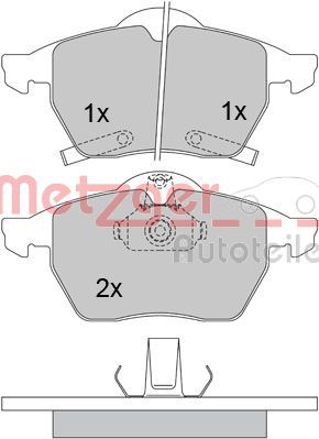 METZGER 1170098 Brake Pad Set, disc brake