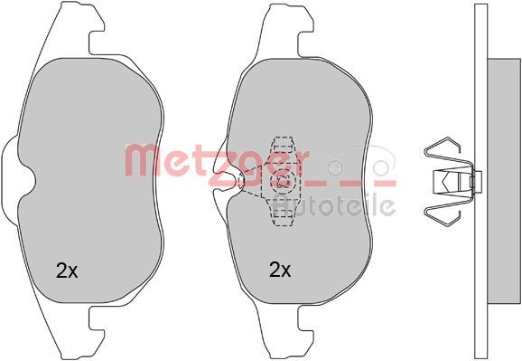 METZGER 1170100 Brake Pad Set, disc brake