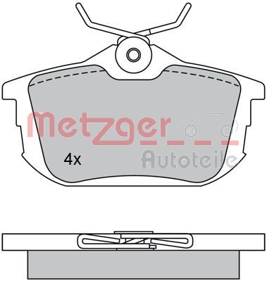 Brake Pad Set, disc brake METZGER 1170118