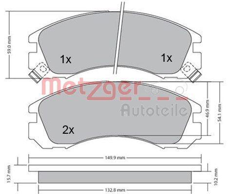 METZGER 1170135 Brake Pad Set, disc brake