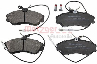 Brake Pad Set, disc brake METZGER 1170150