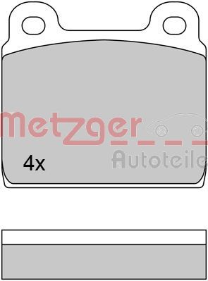 Brake Pad Set, disc brake METZGER 1170222