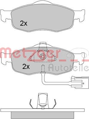 Brake Pad Set, disc brake METZGER 1170267