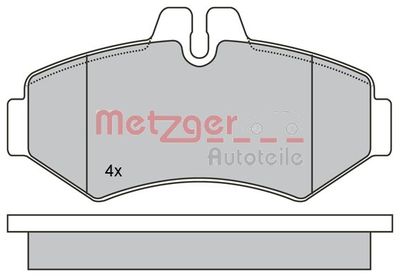 Brake Pad Set, disc brake METZGER 1170274