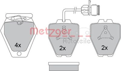 Brake Pad Set, disc brake METZGER 1170280