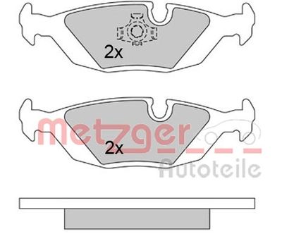 Brake Pad Set, disc brake METZGER 1170284