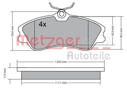 METZGER 1170377 Brake Pad Set, disc brake