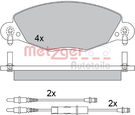 METZGER 1170437 Brake Pad Set, disc brake