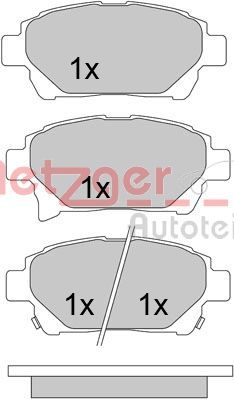 METZGER 1170586 Brake Pad Set, disc brake