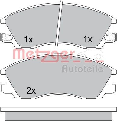 Brake Pad Set, disc brake METZGER 1170611