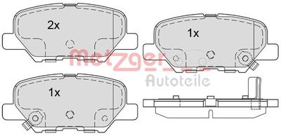 Brake Pad Set, disc brake METZGER 1170790