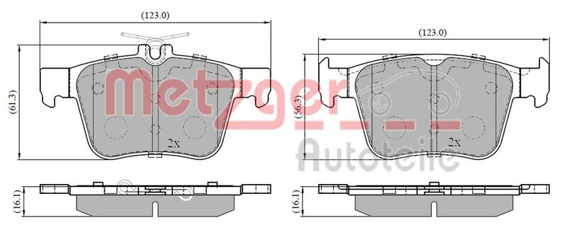 METZGER 1170829 Brake Pad Set, disc brake