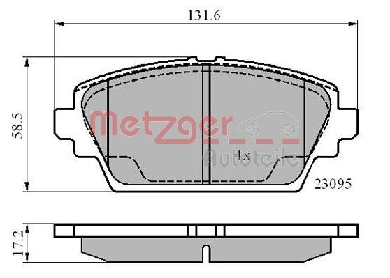 METZGER 1170870 Brake Pad Set, disc brake