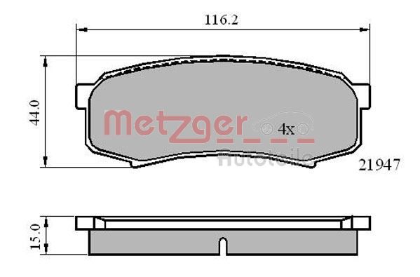 METZGER 1170871 Brake Pad Set, disc brake