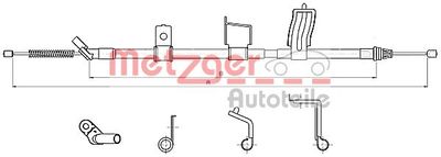 Cable Pull, parking brake METZGER 17.0326