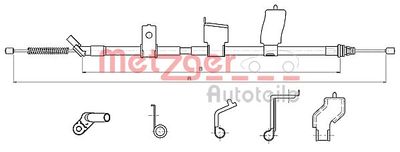 Cable Pull, parking brake METZGER 17.0327