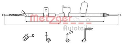 Cable Pull, parking brake METZGER 17.0329