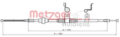 Cable Pull, parking brake METZGER 17.2295