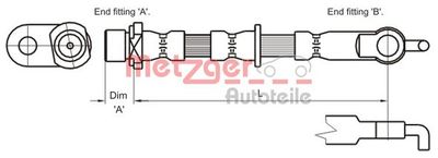 Brake Hose METZGER 4110002