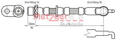 Brake Hose METZGER 4110007