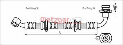 Brake Hose METZGER 4110071