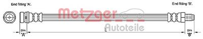 Brake Hose METZGER 4110238