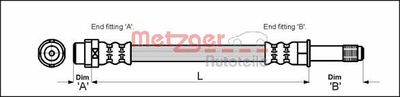 Brake Hose METZGER 4110331