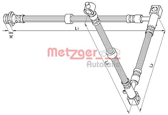 METZGER 4110394 Brake Hose