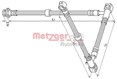 Brake Hose METZGER 4110395