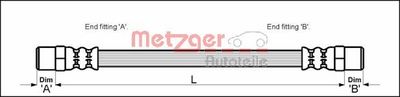 Brake Hose METZGER 4110597