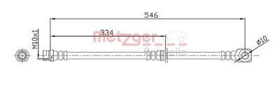 Brake Hose METZGER 4110918