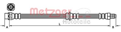 Brake Hose METZGER 4111098